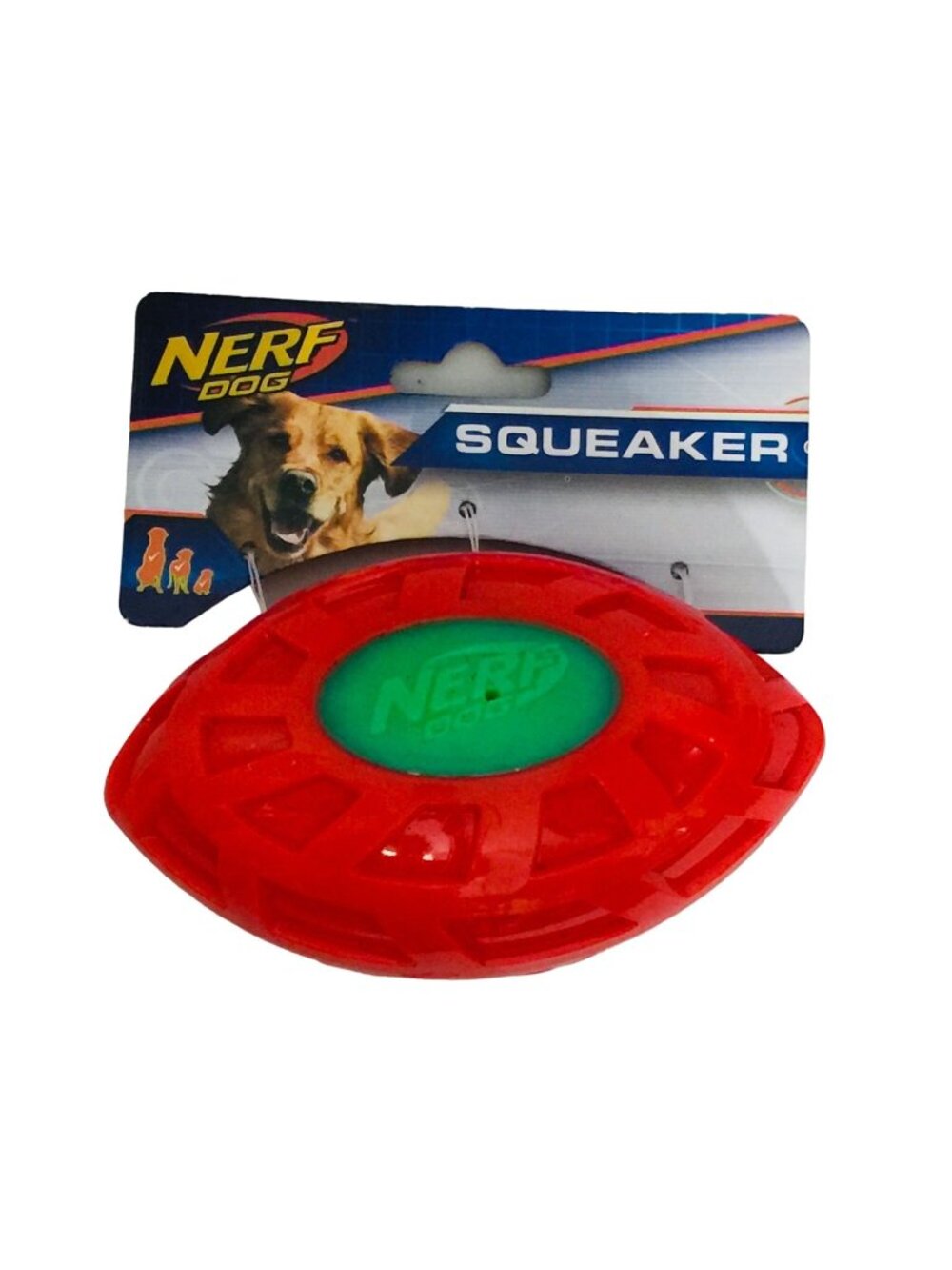 NERF DOG Holiday Rubber Squeaker Football
